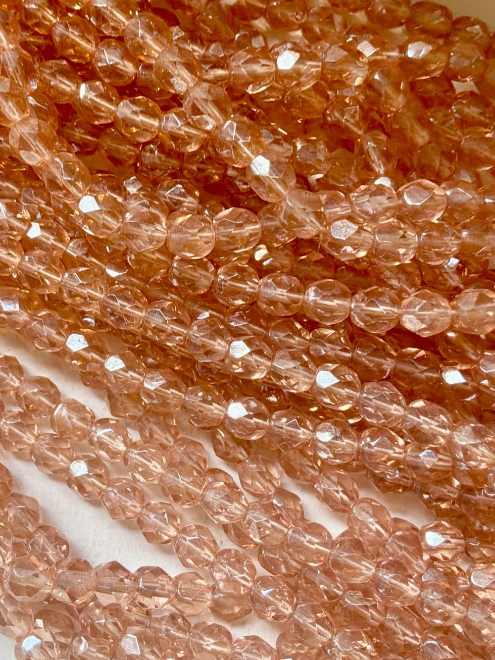 100 Czech faceted glass beads
